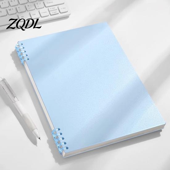 Durable Planner for Home A5 Spiral Notebook, Lined /Horizontal Grid/Blank Inner Page, Multifunctional Writing Pad Morandi Solid Color Cover Sketchbook
