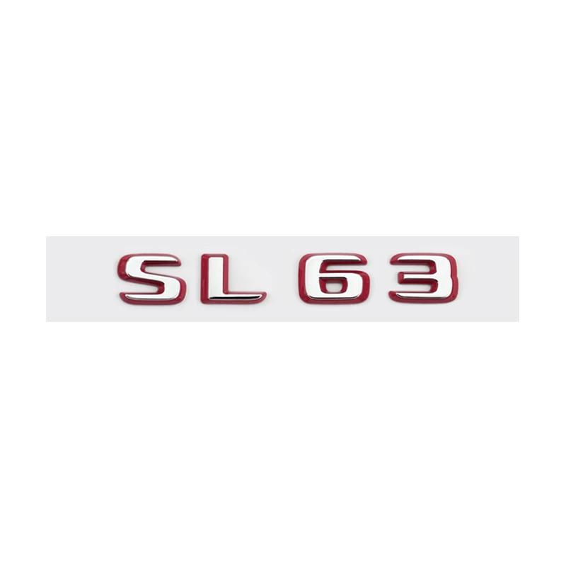 Suitable for Mercedes Benz Rear Letter Sticker Silver Red Version C63S GT63S S63LGLE53 SL63S Modification W205 W206 C190 X290