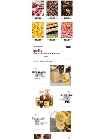 Vysoká borosilikátová skleněná nádoba na potraviny s těsněním