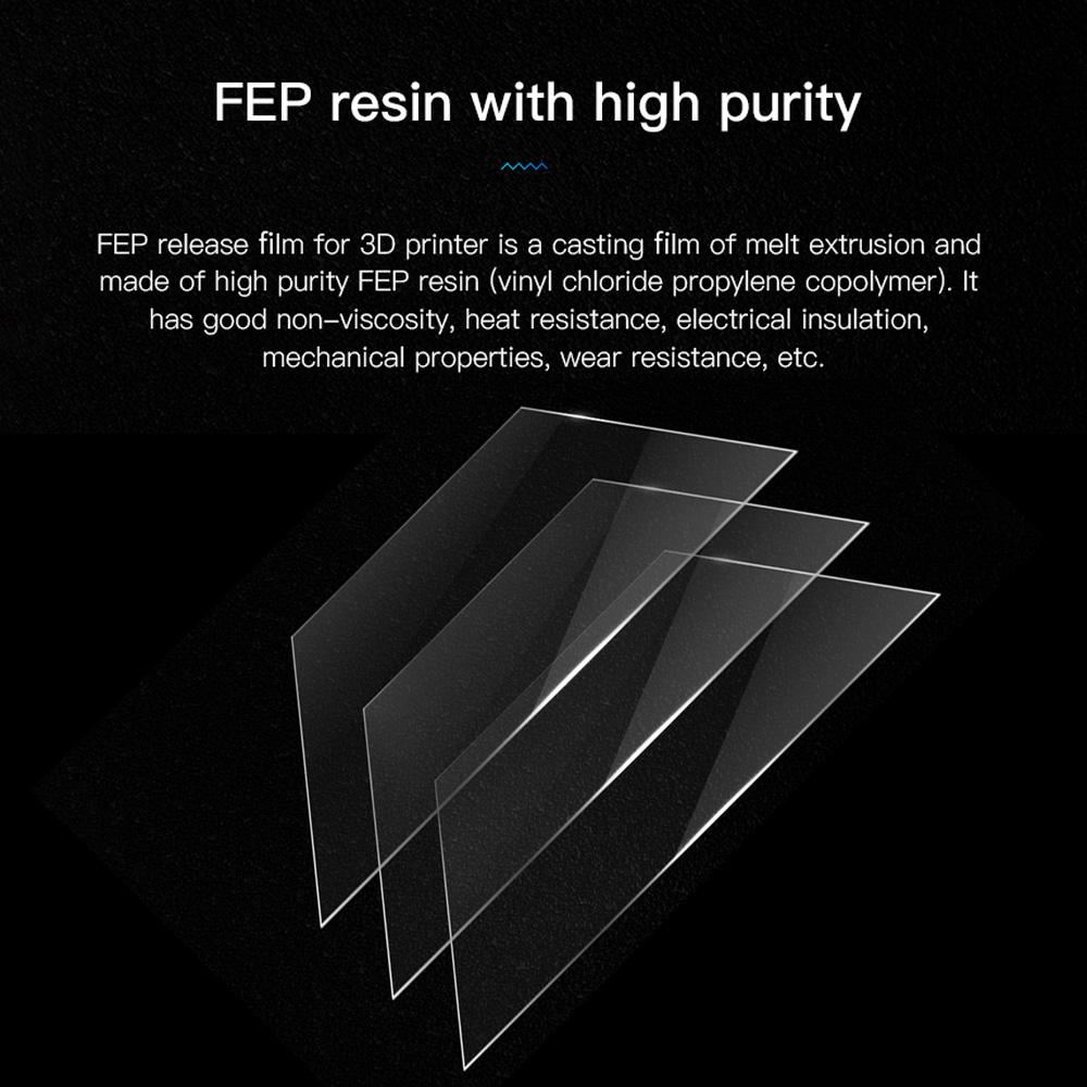 Professional Light Curing FEP Release Film Sheet 200*140mm High Transmittance Heat Resistant Compatible with LD 001 LD