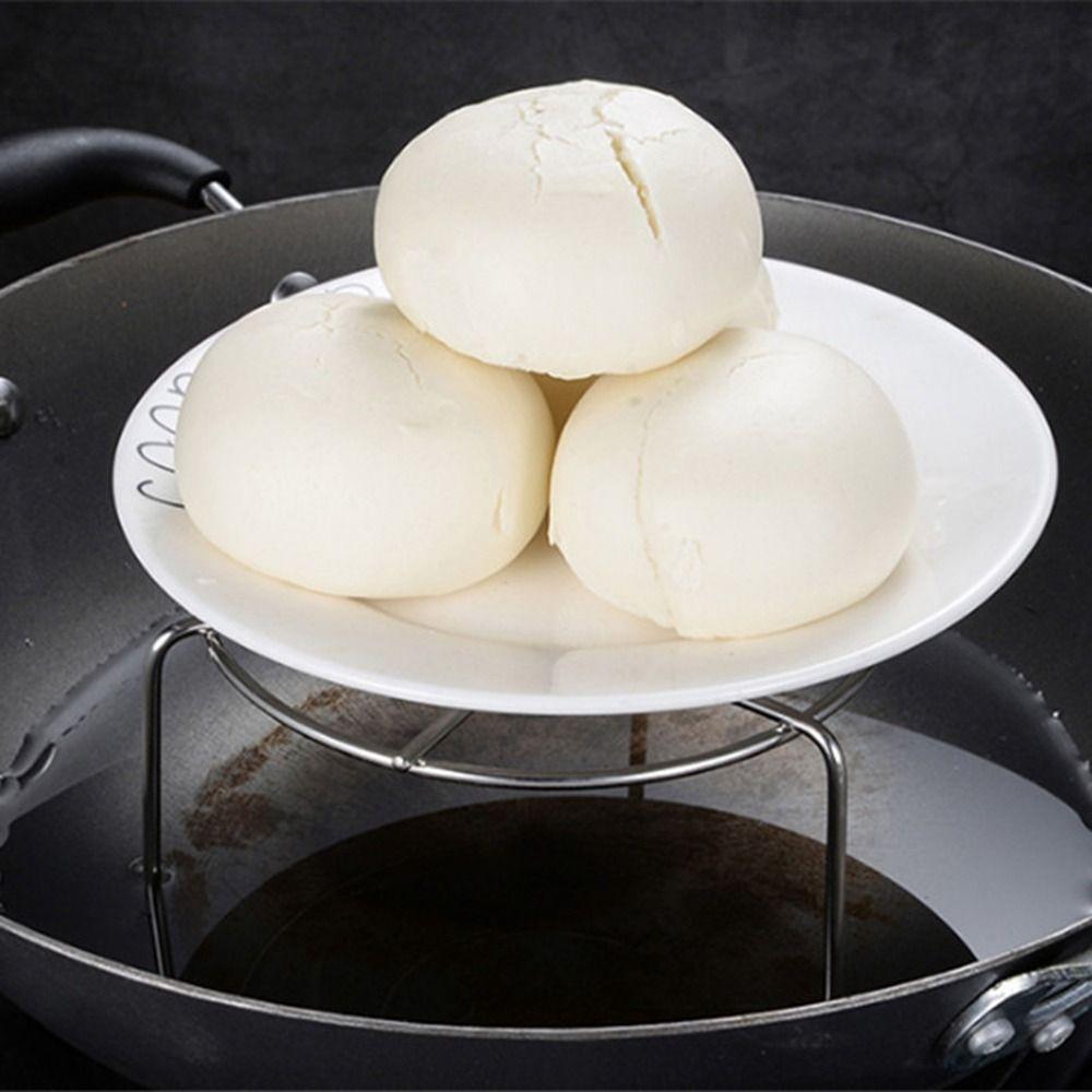 Heat Resistant Cookware Stainless Steel Egg Steamer Rack Steamer Trivet Stand Steaming Tray