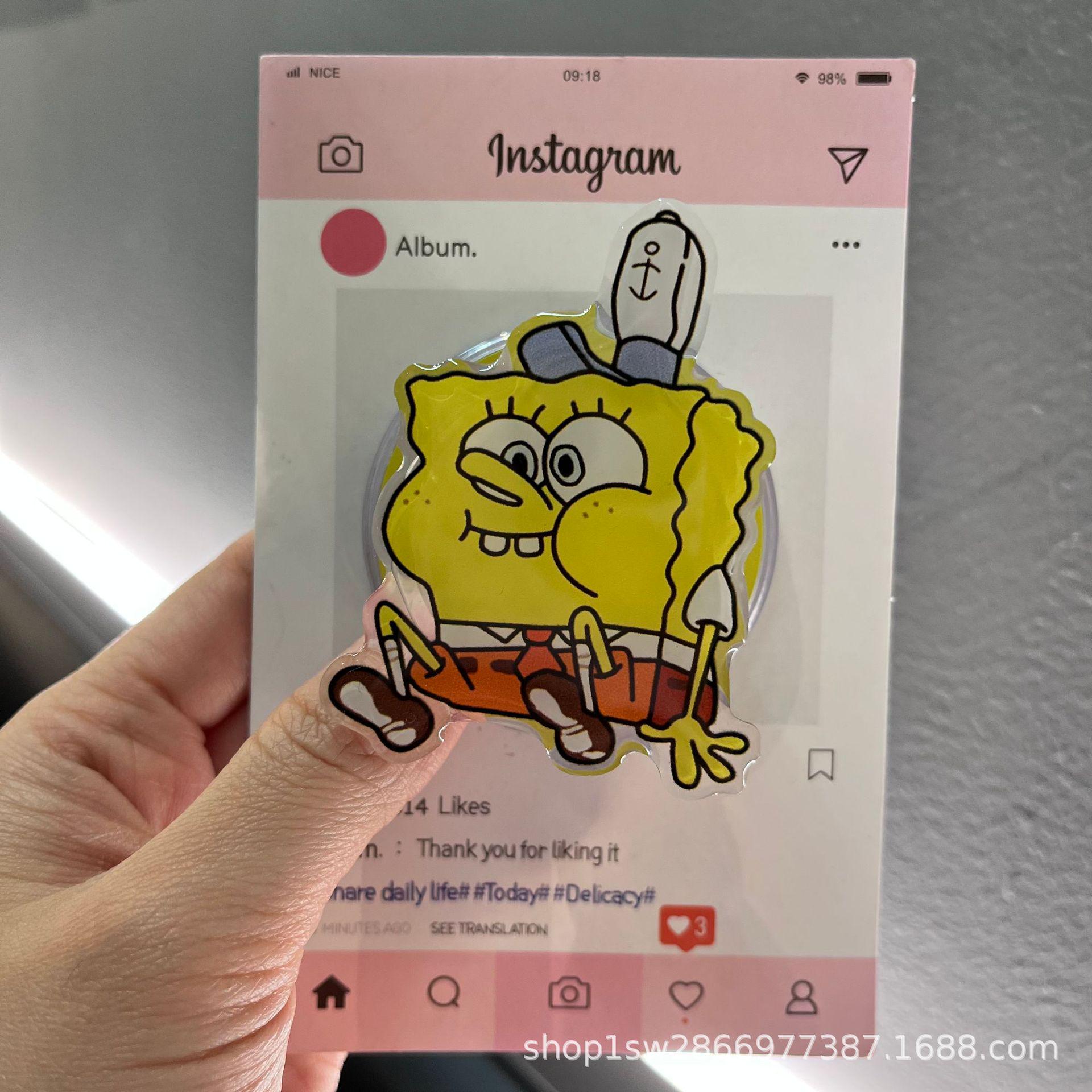 SpongeBob & Patrick Magnetic Airbag Retractable Phone Holder Magnetic Holder