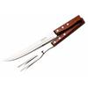 Tramontina Wooden Handle Carving Fork & Knife Traditional 2-Piece Set, Natural Wood, Made in Brazil, 22299/012 TRAMONTINA