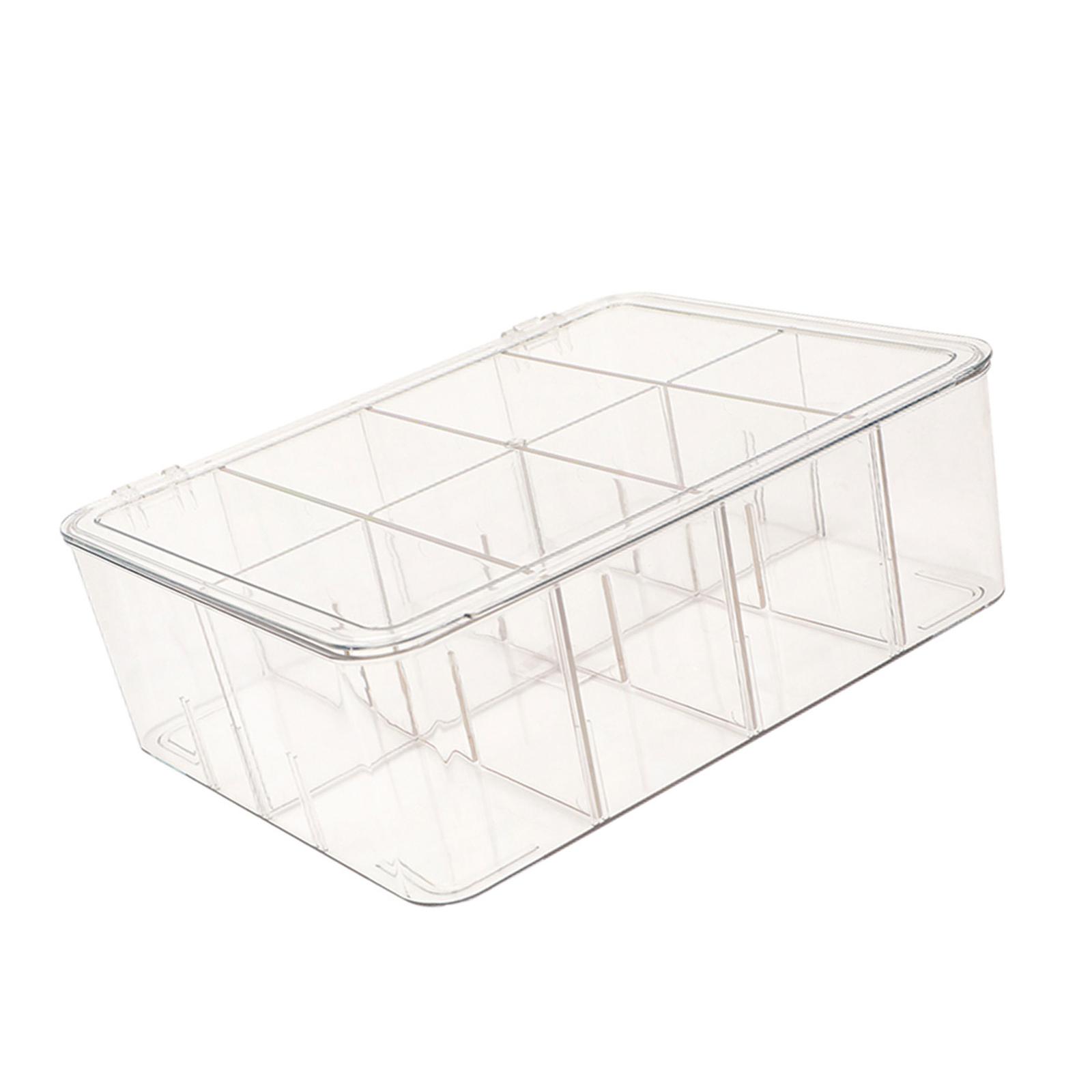 

Акриловый органайзер для чайных пакетиков с крышкой для ящика Прозрачная коробка для хранения кофе с несколькими отделениями Подставка для закусок