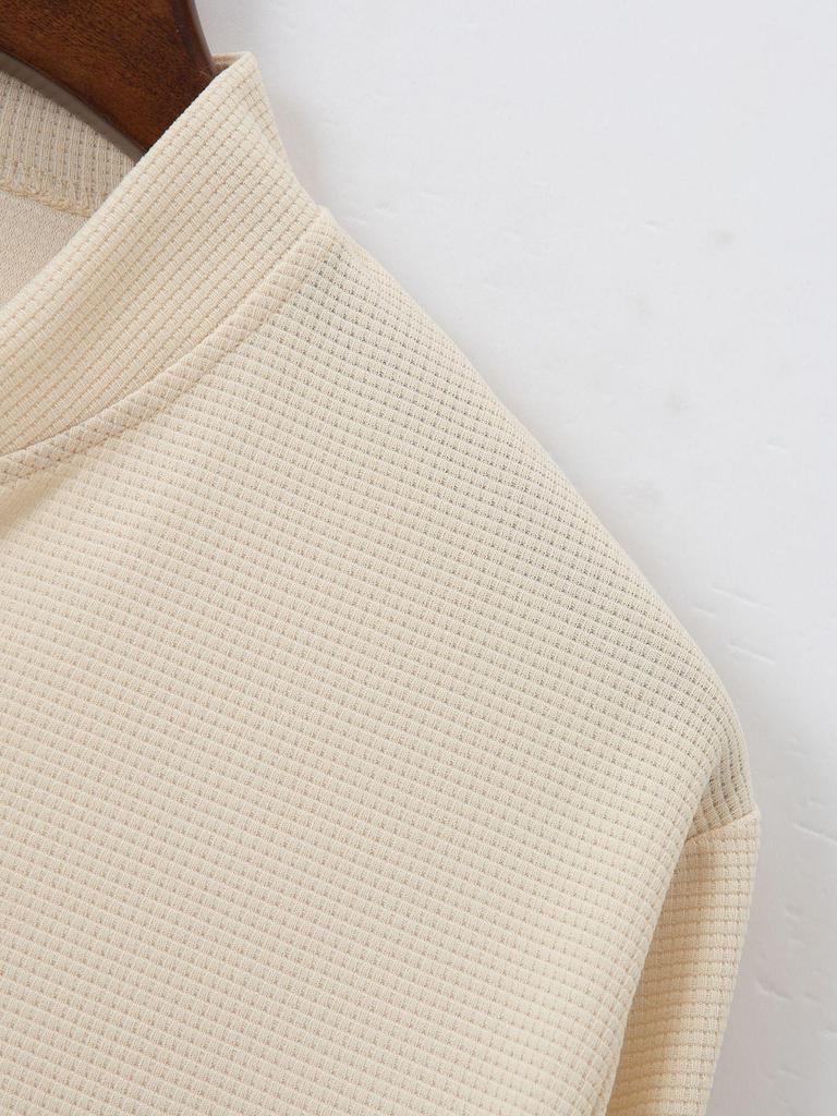 2024 Herbst/Winter Waffelstrick Baseballjacke mit Taschen und Reißverschluss