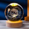 3D Crystal Ball Night Light with Wood Base - Artistic Ornament & Creative Gift for Couples and Classmates
