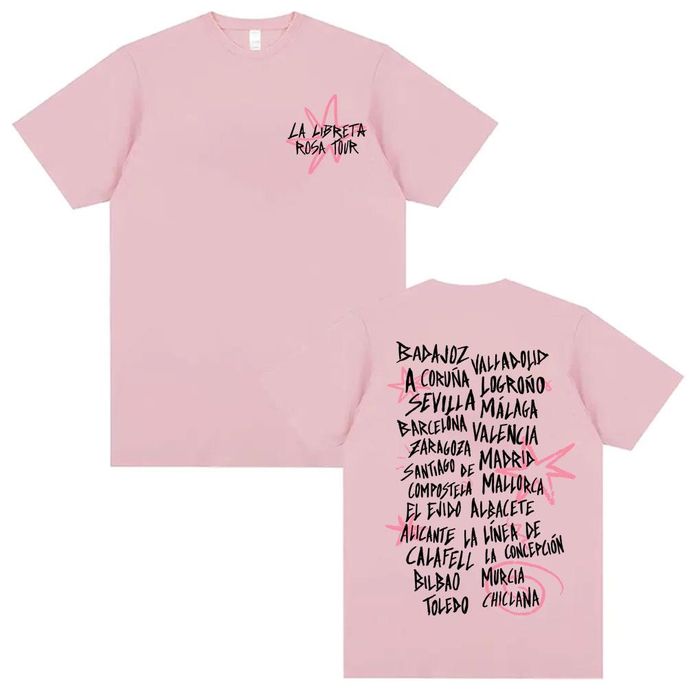 Chiara Oliver La Libreta Rosa Tour 2025 Print T Shirts Men Women's Clothing Fashion Aesthetic T-shirt