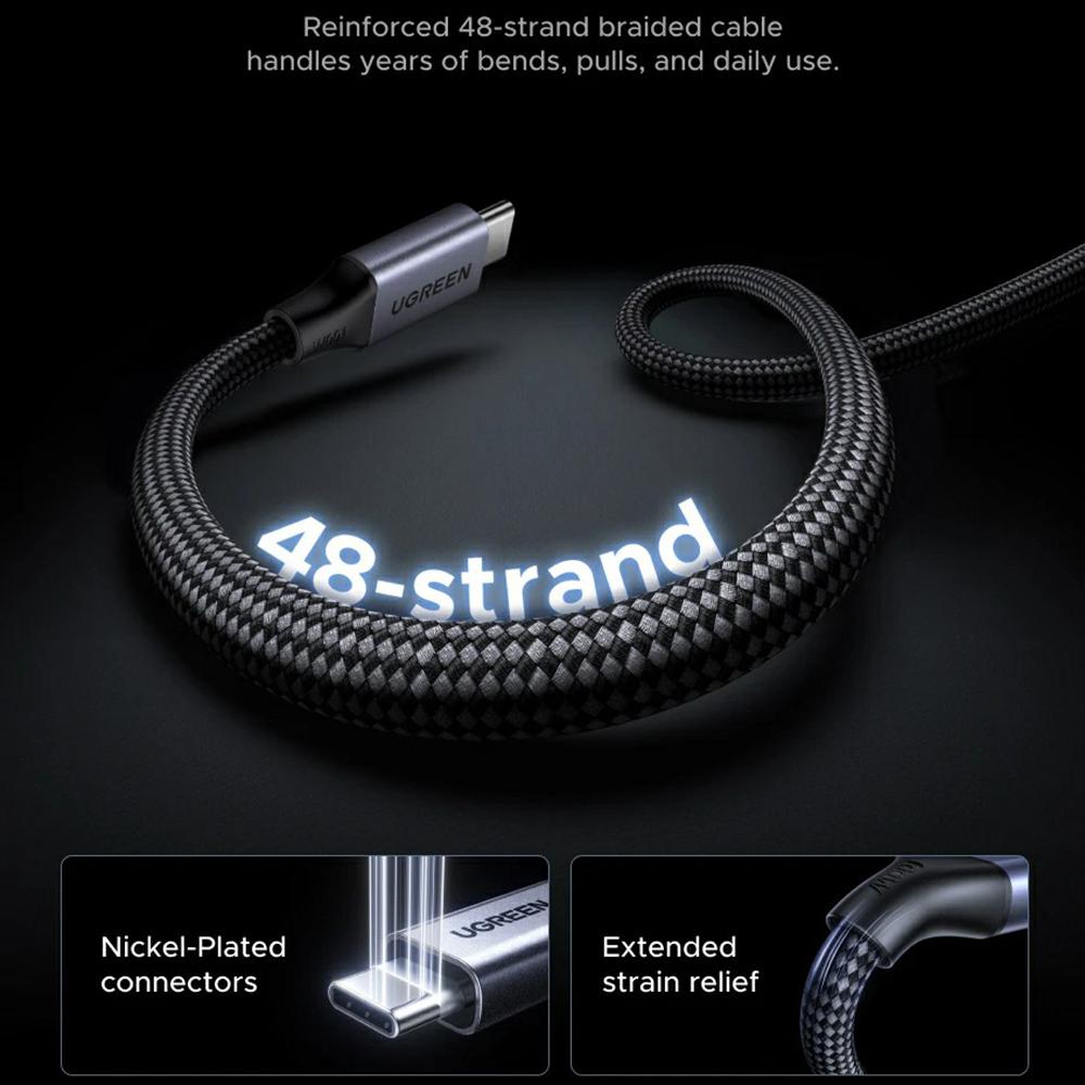 UGREEN 55517 1m Magnetic USB C to USB C Cable PD 100W Fast Charging Data Cord for MacBook/iPhone/iPad