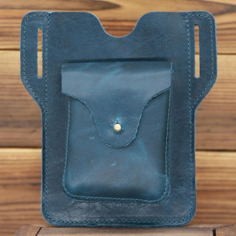 Men's Dual Phone Bag Hanging Waist Multifunctional Tool Sports Running Outdoor Construction Real Belt Cover Anti Loss
