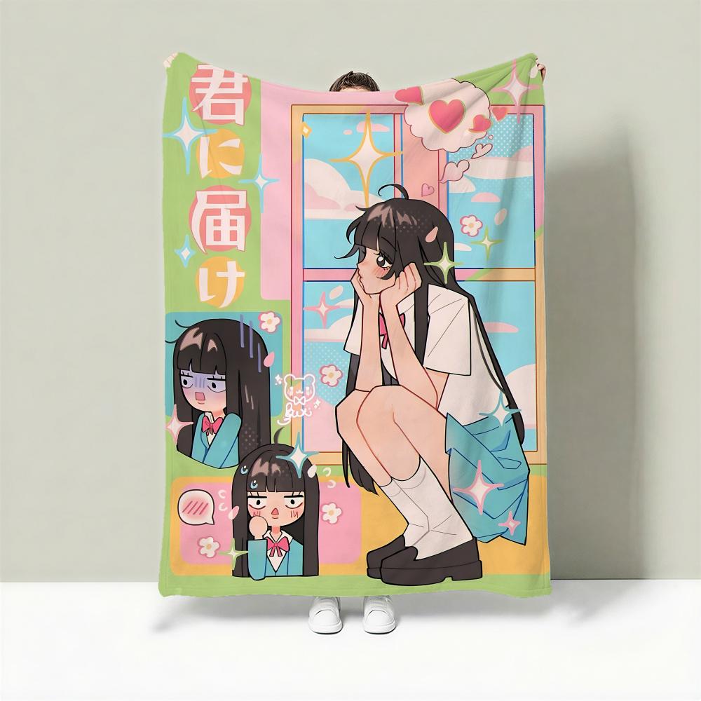 

Anime K-Kimi ni Todoke Throw Lightweight 240g Flannel Blanket Soft Skin-friendly for Summer Cooling 75cmx90cm