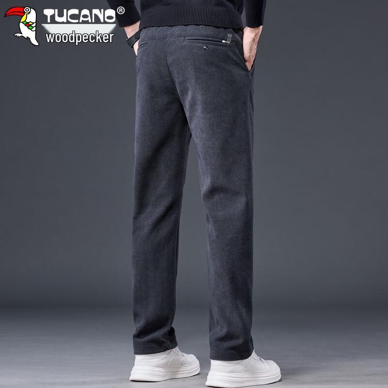 Tucano Men's Boa Fleece Straight-Leg Casual Business Trousers