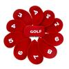 Golf Iron Headcover Set - 11-Piece Numbered Protective Covers for Clubs