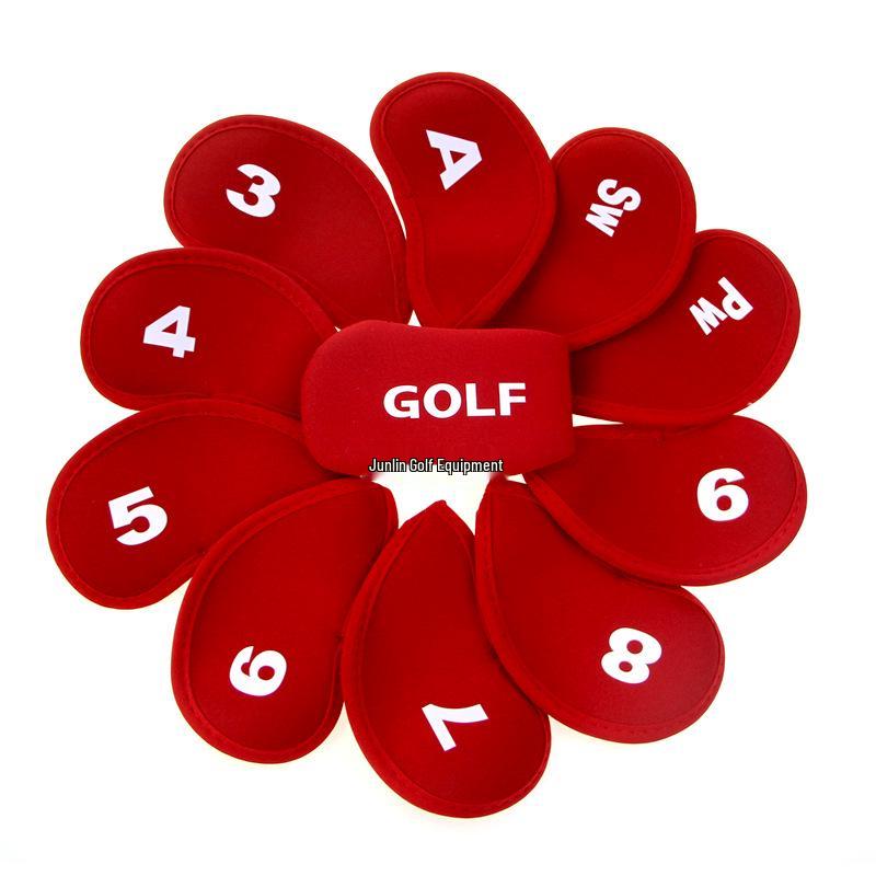 Golf Iron Headcover Set - 11-Piece Numbered Protective Covers for Clubs