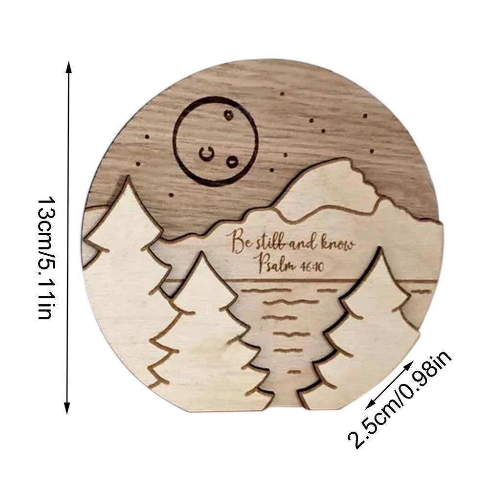 Christmas Table Sign | Christmas Verse Scene Sign | Christmas Ornament Standing Verse Scene Sign Desk Ornament Decoration