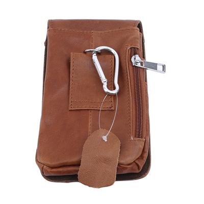 Mens Simple Waist Packs Retro Versatile Large Size Casual Double-Deck Cellphone Waist Bag for Men Travel Running Walking