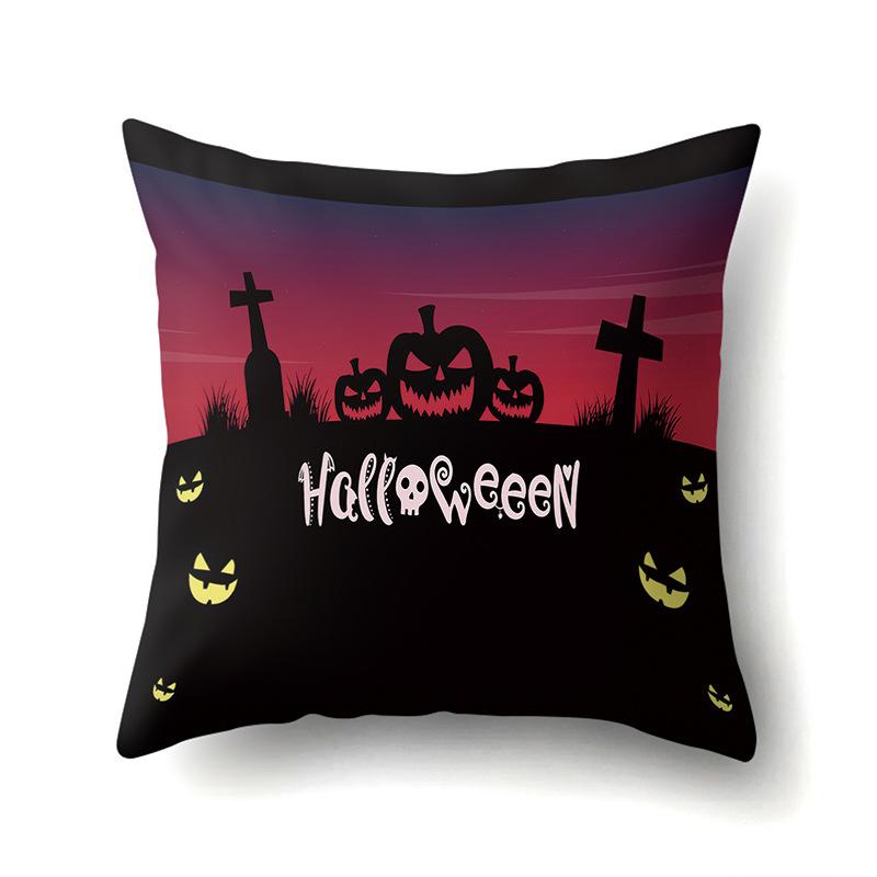 Halloween Pillowcase Car Waist Pillow Pumpkin Sofa Cushion Cover Office Home Living Room Pillowcase