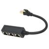 RJ45 Ethernet-adapterkabel Forlengelse 1 til 3 porter Utmerket tilkobling Overføring Godt signal Ethernet-kontaktadapter