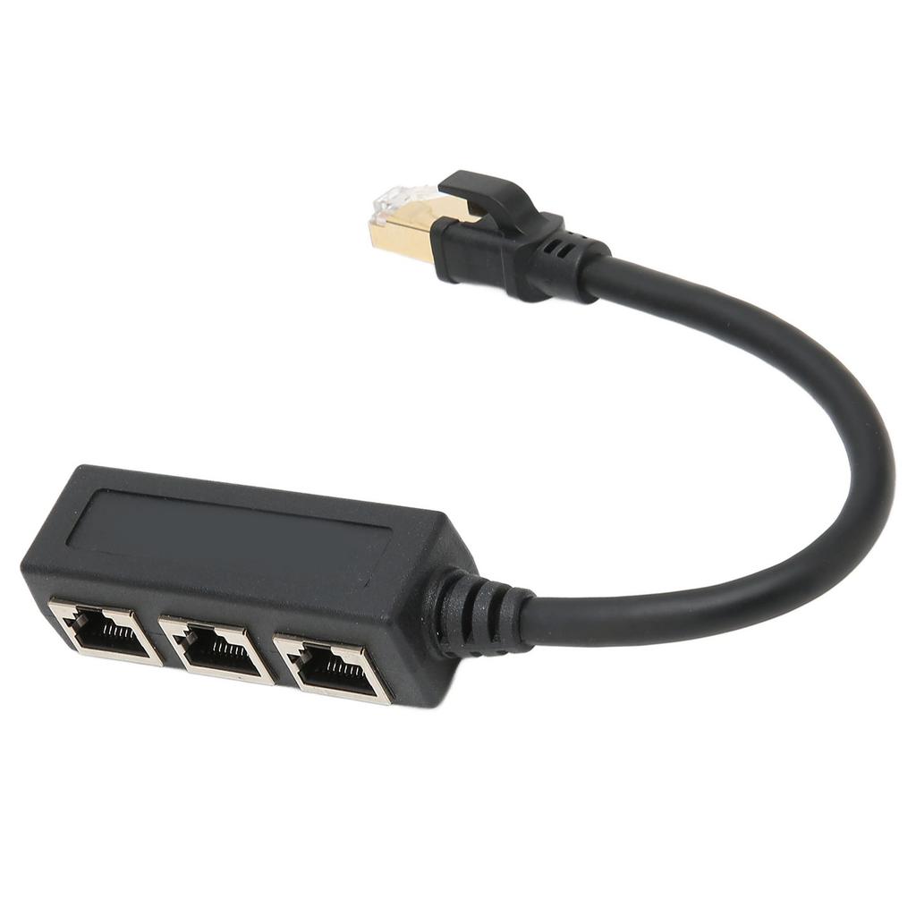 RJ45 Ethernet-adapterkabel Forlengelse 1 til 3 porter Utmerket tilkobling Overføring Godt signal Ethernet-kontaktadapter