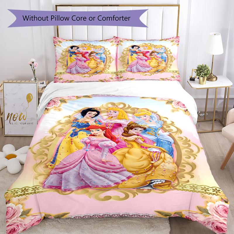3pcs Princess Bedding Set Duvet Cover Closure Includes 1 Duvet Cover & 2 Pillowcases, Soft and Comfortable for All Seasons.