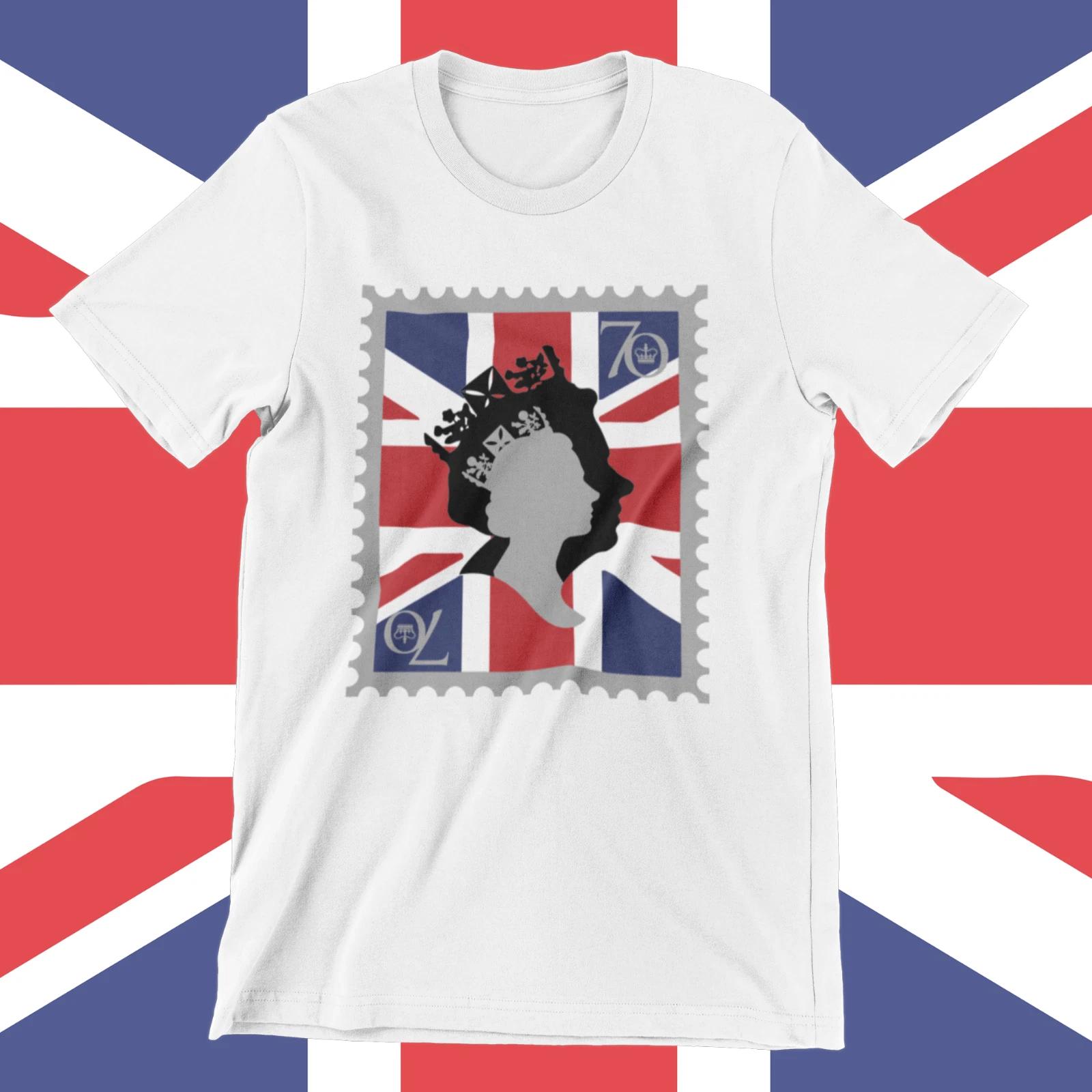 QUEEN Elizabeth Jubilee White T-Shirt Adults Kids BABY Union Jack 70th 130