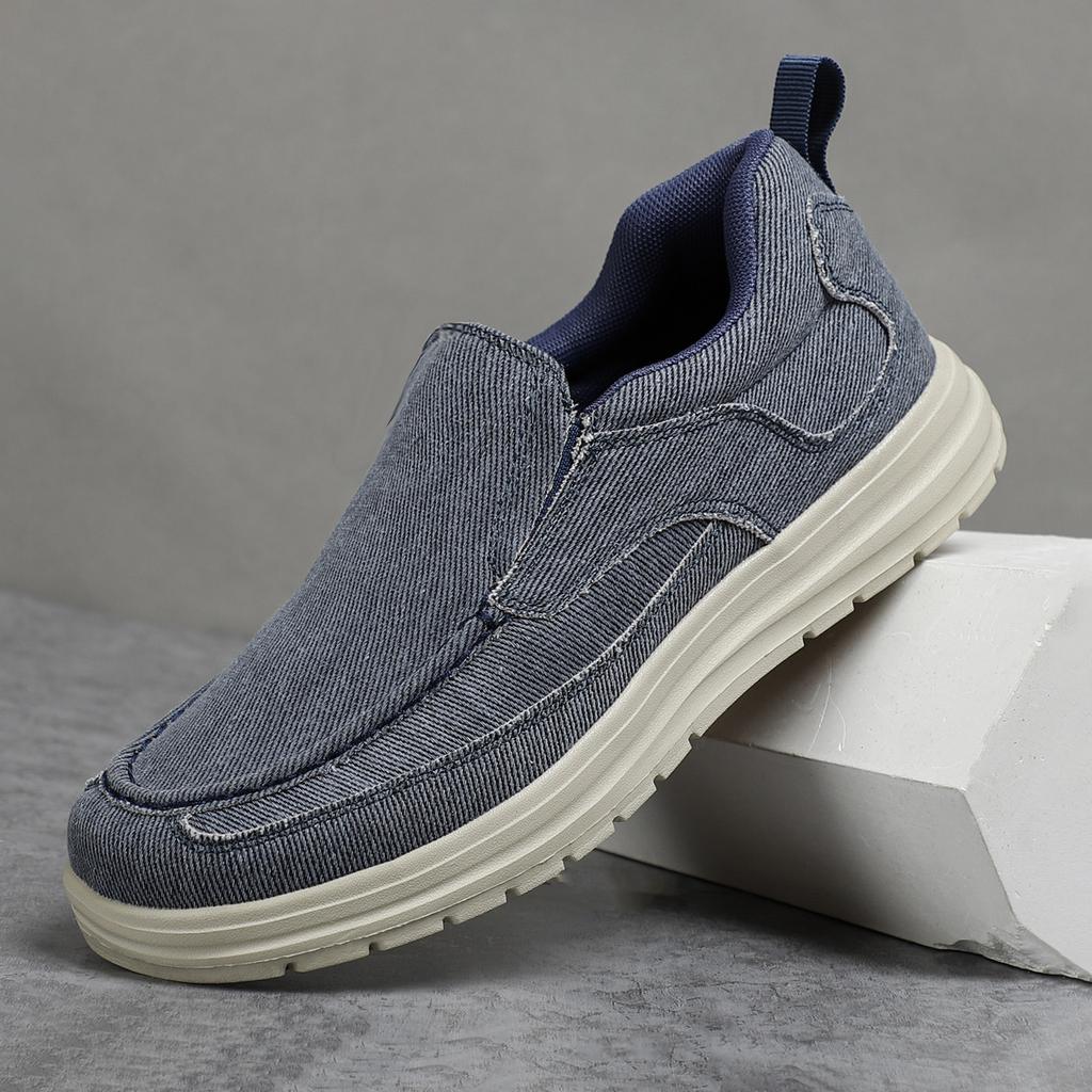 New Men Casual Shoes Slip On Canvas Loafers Comfortable Walking Flats for Man Non Slip Soft Moccasins Sneakers Driving Shoes