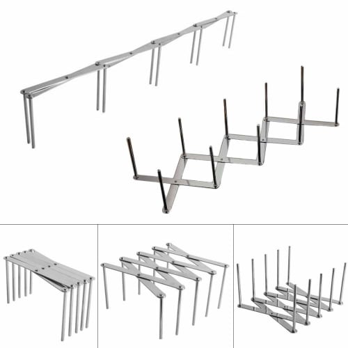 Miao's Studio Miaoinchs Studio Lid Storage, Under-Sink Extendable Pot Lid & Pan Stand, Dish Storage, Dish Drainer, for Dish Racks (1 piece)