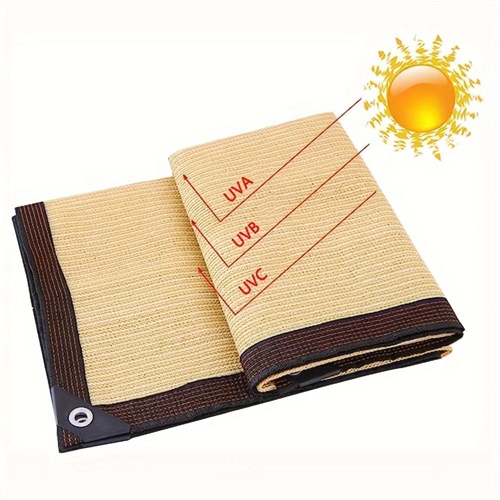 1pc Outdoor Sunshade Netting, Reinforced Sunscreen Netting with Wrapped Edges All Around, Durable Roof Shading Supplies