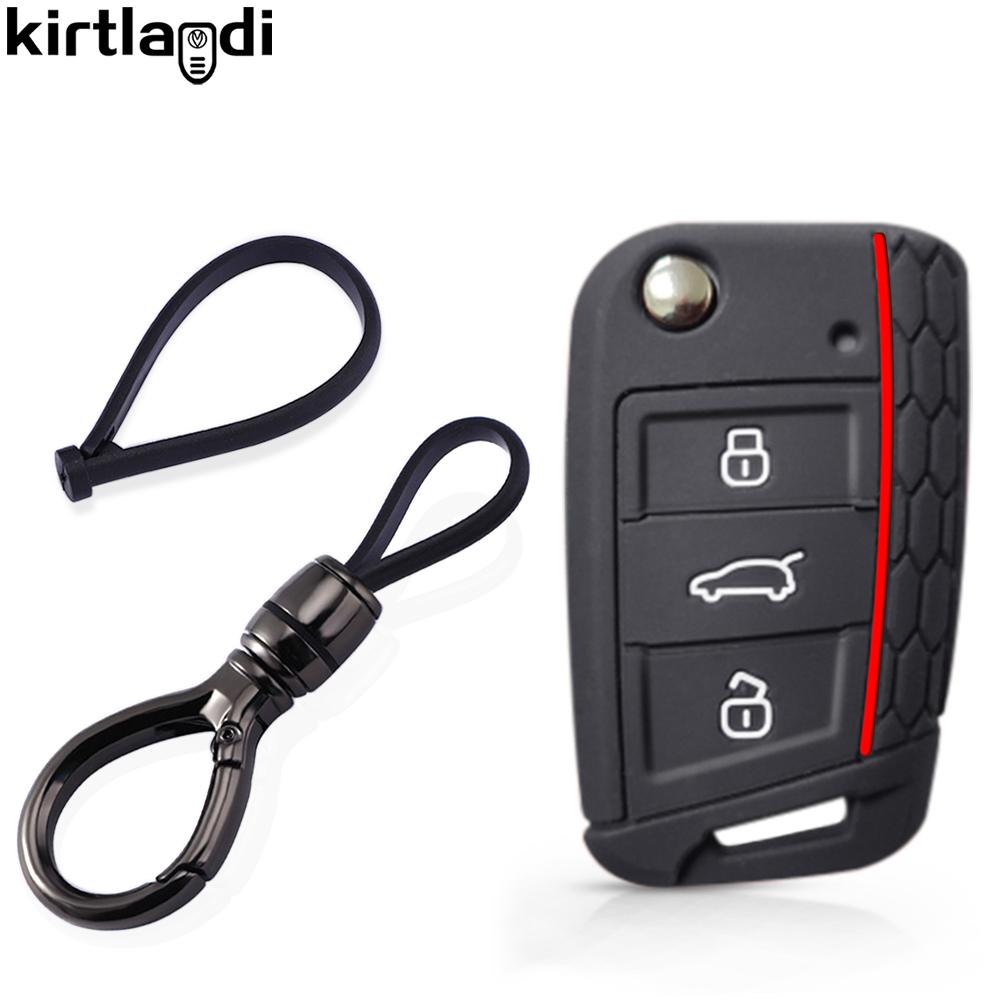 For Skoda Superb Octavia Fabia Rapid Kodiaq For Vw Golf 7 Gti Polo Touran Tiguan For Seat Ibiza Leon Car Key Case Cover Caps Fob