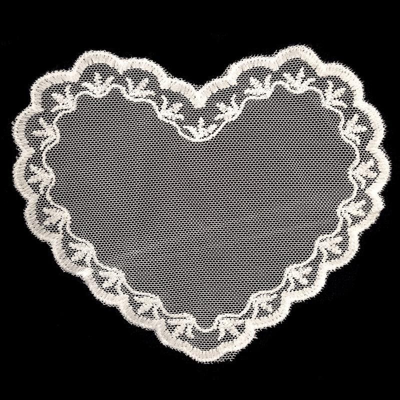 Mesh Bottom Embroidery Lace Coaster Love Pocket Flower Milk Silk Embroidery Water Soluble Hollow Heart Diy