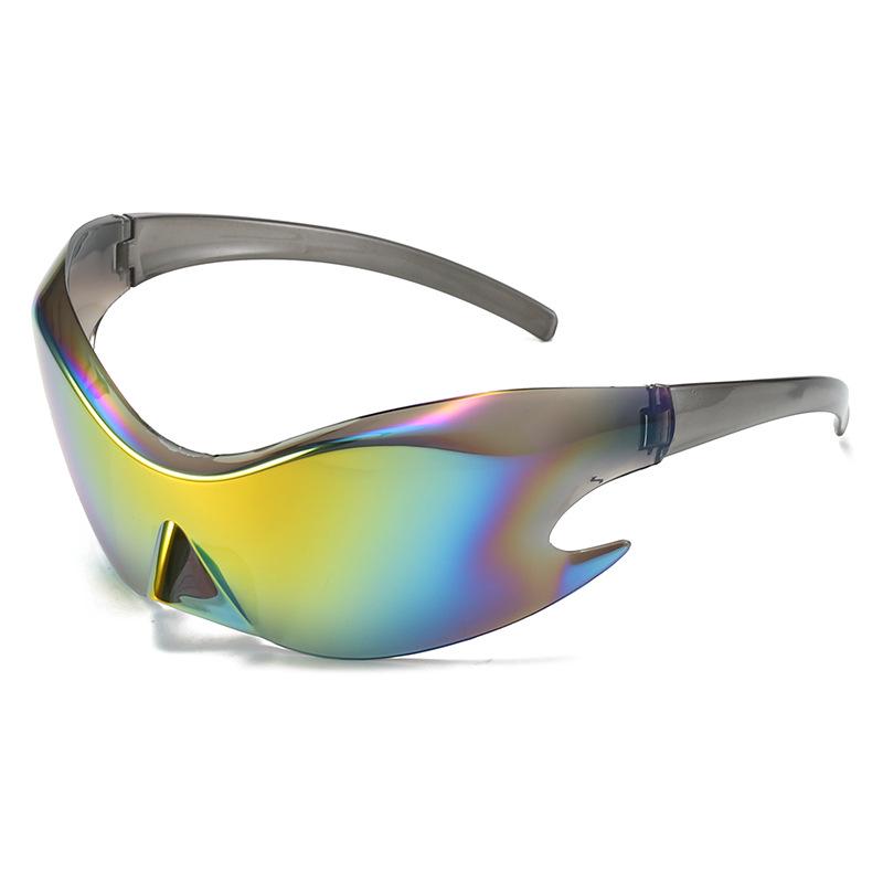 2023 Stylish Reflective Cycling Sunglasses - Colorful, European & American Design, Hip-Hop Inspired, Bold Sports Eyewear