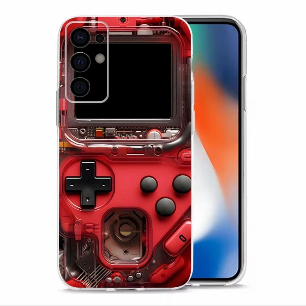 Video Game Boy Vintage GamePad Phone Case  For Samsung S30,S23,S21,S22,S20,Ultra,S20,FE,lite,S10,S9,S8,PIus Transparent Shell