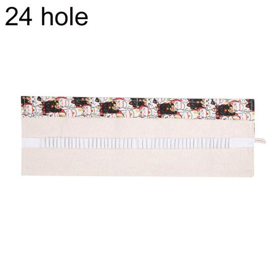 12/24/36 Holes Girl Pen Boy Pen Case Roll Bag Plátno Stacionární