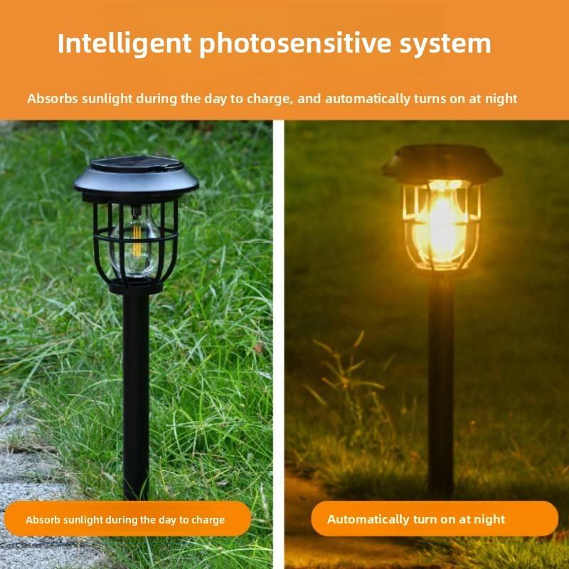 Ecofriendly Solar Garden Lamp With Inductive Lighting For Yard Decor