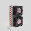 264mmx150mmx60mm Double Air Outlet Condenser Evaporator Water-cooled Finned Copper Tube Radiator Heat Sink Instrument Cooler