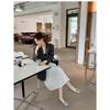 Sheepskin Soft-soled Pig's Trotters Split-toed Shoes Women's Genuine Leather Light-mouth Flat-soled Women's Single Shoes Silver Mary Jane Shoes