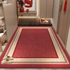 Red Plush Carpet Door Mat Non Slip Cuttable Welcome Doormat For Home Entryway Entrance Porch High End Festive Floor Mat