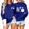 Women's Halloween Print Neck Pullover Sweatshirt Trendy Casual Fall Fashion