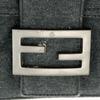 FENDI Mamma bucket Shoulder Bag Dark gray Women one belt used