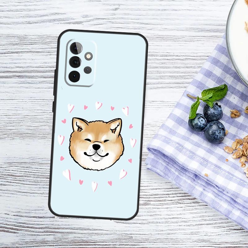 Animal Cute Dog Akita Case For Samsung Galaxy A54 A34 A14 A13 A33 A53 A12 A32 A52 A71 A51 A15 A25 A55 A35 Cover