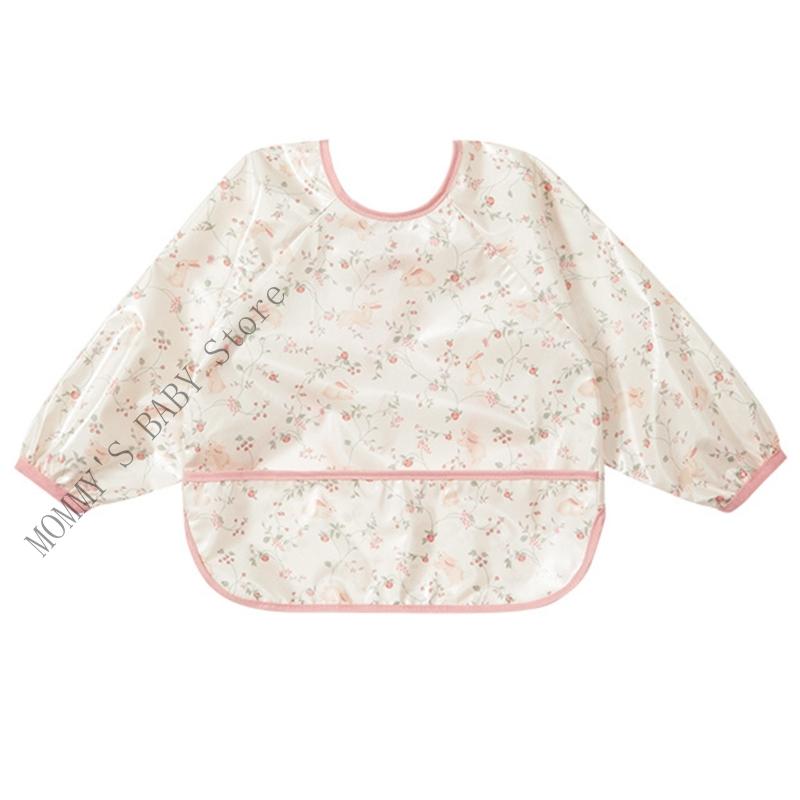 

H3CD Kids Spill Proof Painting Apron Full Arm Coverage Smock Easy Cleaning Fabric S