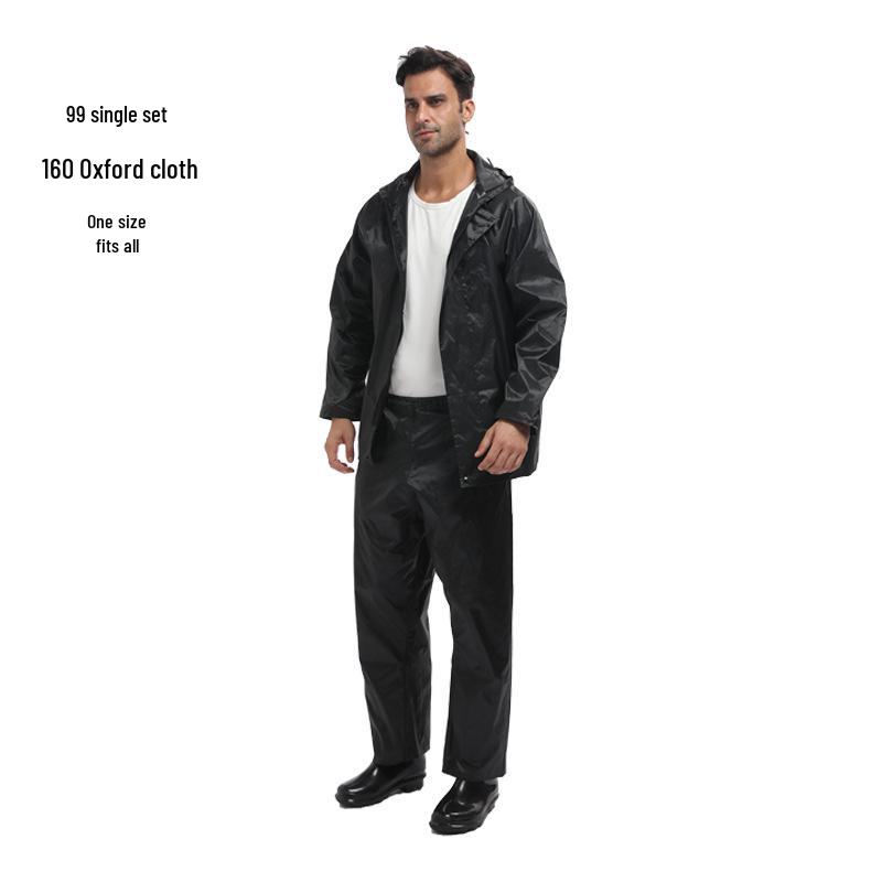 

Повний комплект дощовика та дощових штанів - Захист від шторму для їзди, риболовлі та роботи XL