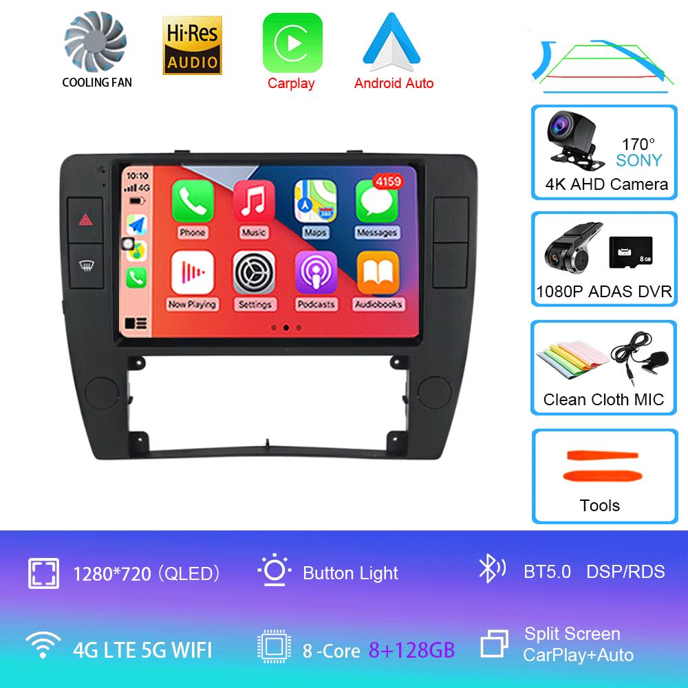 Android 14 For Volkswagen Passat B5 2000 - 2005 Car Radio Multimedia Video Player Navigation GPS 5G WIFI Carplay Auto 360 Camera
