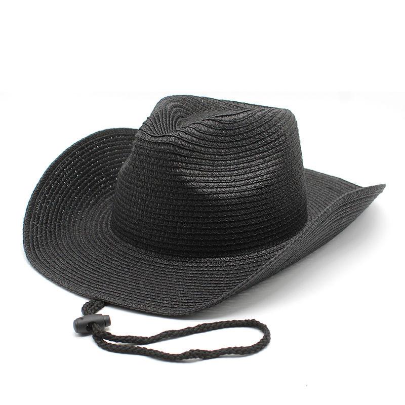Western Cowboy Hat With Wide Brim For Outdoor Sun Protection Casual Wear Men Women