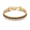 Luxury Iced Out Chain Bracelet Gold Color Shiny Rhinestone Bangle  Jewelry Gifts