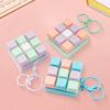 Pastel Color Keyboard Fidget Keychain Clickable Button Toy Stress Anxiety Relief Portable Desk Accessory Office Decor Gift