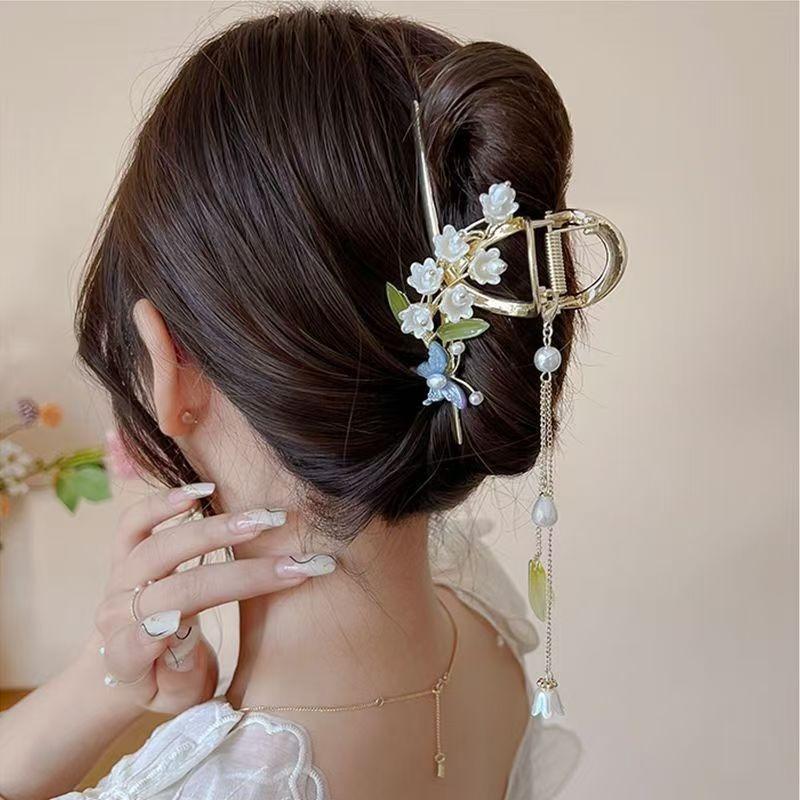 Elegante Metall Kristall Libellen Krallenklammer für Damen Große Quaste Haarspangen Haarspangen Kopfschmuck Haarnadeln Mode Haaraccessoires Geschenke