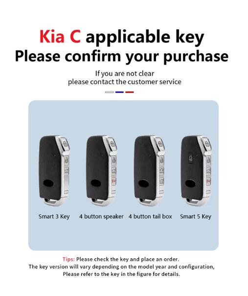 Car Key Case Cover Protective Shell Fob  for Kia Sportage 2023 Kia Ray Sorento Soul Telluride Cerato 2020 K5 K8 2022  Keychain