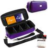 Quiver Time Purple Bolt Card Carrying Case Durable Trading Card Storage Perfect for TCG and Deck Includes and 100 Apollo Card Sleeves - Holder, Cards,
