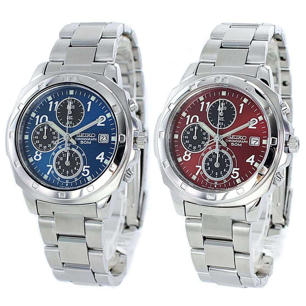 

Набор из двух часов с футляром для хранения Синий snd193psnd495pc [Часы Seiko] (Мужская и Женская, и Красный) [Использовал]