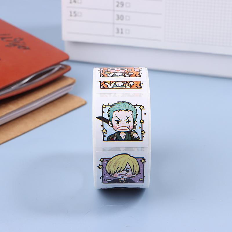 500 de bucăți autocolante de bandă dintr-o bucată de desene animate pentru tot volumul anime autocolante decorative creative de etanșare autocolante de perete autocolante role